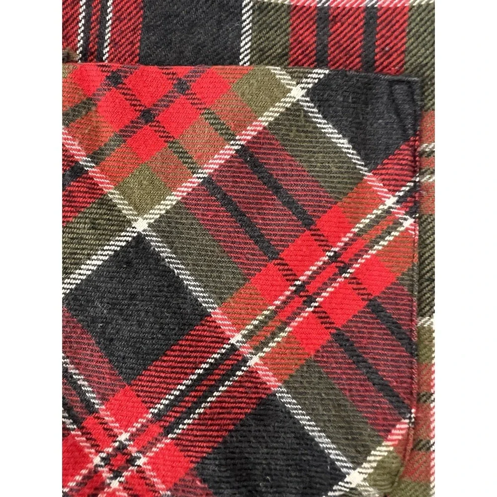 Vintage Dee Cee Flannel Shirt Mens Large Red Green USA 70s USA Grunge Retro